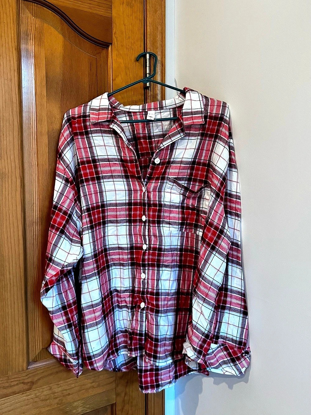 auden Plaid Pajama Set Red & White